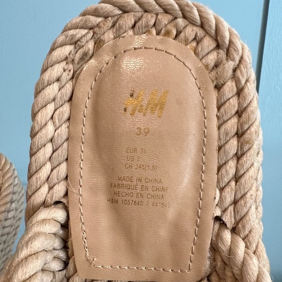 H&M Women's Tan Rope Knotted Platform Sandals. Size 39/8. - Picture 3 of 16